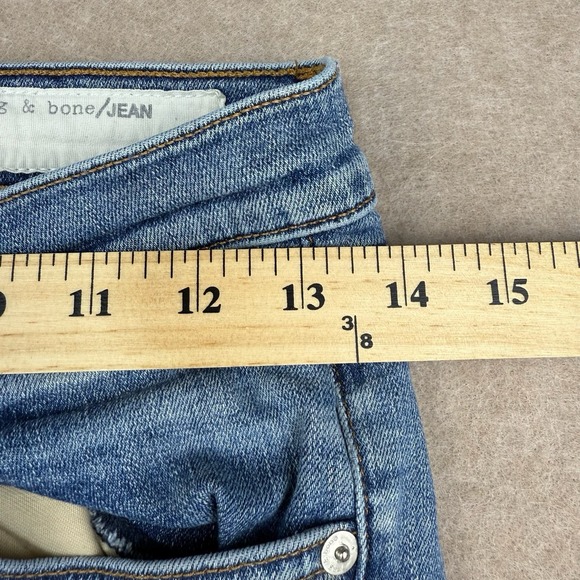 Rag & Bone Women's Jeans Size 27 Blue Surf Skinny Mid Rise Stretch Made in USA - Picture 13 of 16